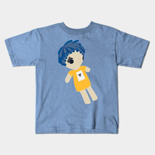 Mathlete Doll Girl with Blue Hair Kids T-Shirt by AlexMaechler